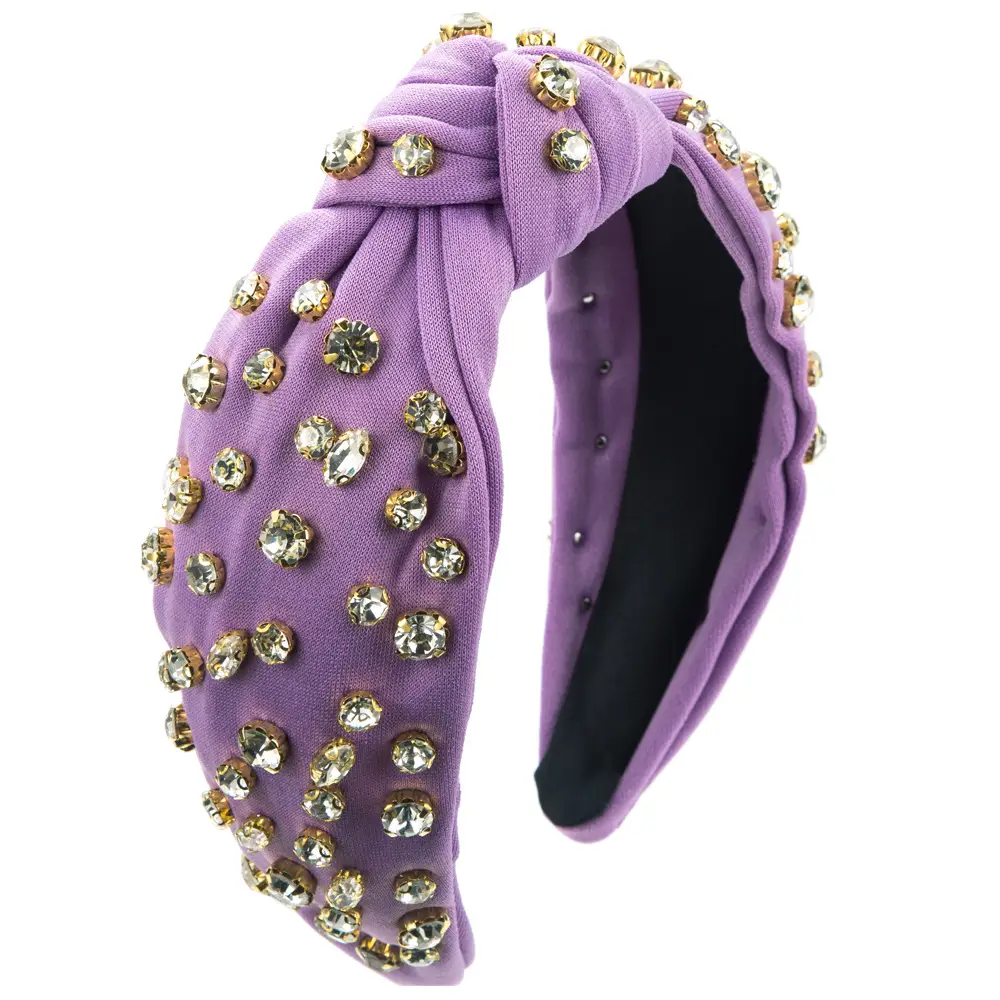Light Blue Full Diamond Knot Hairband for Women - Image 2