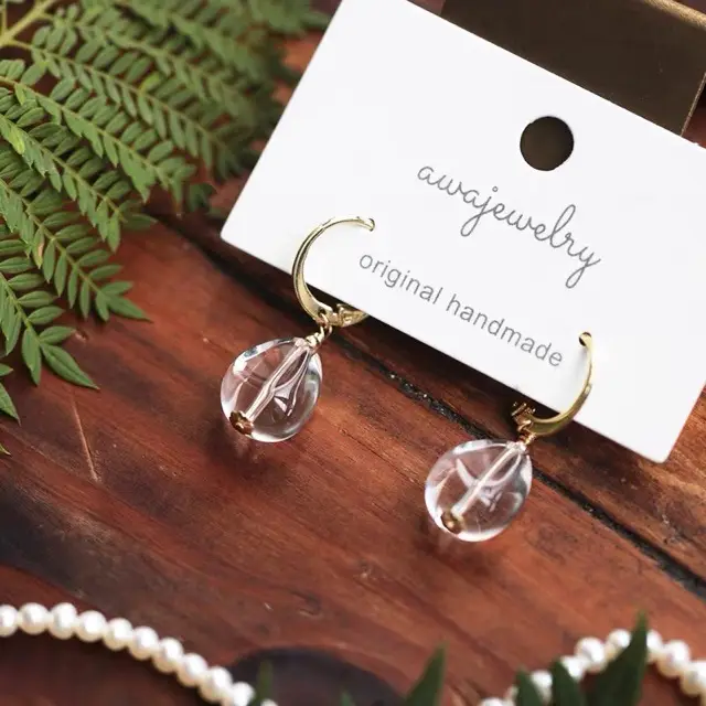 Transparent White Crystal Ice Earrings for Women - Image 3