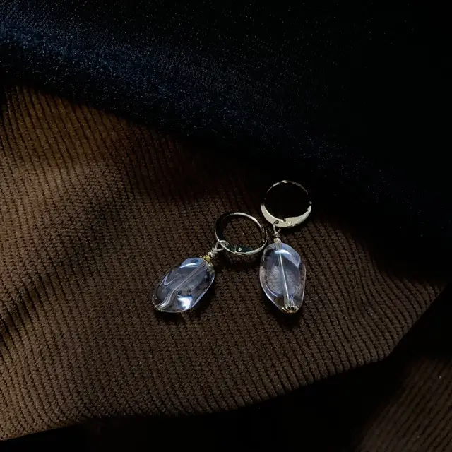 Transparent White Crystal Ice Earrings for Women - Image 5