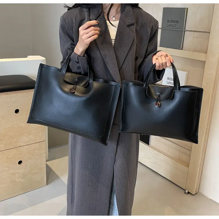 Women's 2-Piece Leather Tote Bag Set Tan Retro Fashion — feature 16