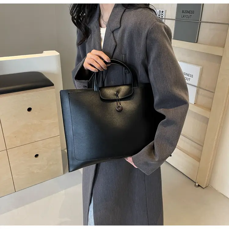 Women's 2-Piece Leather Tote Bag Set Tan Retro Fashion — feature 18