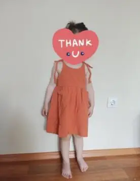 Beige Lace-Up Summer Girls Dress with Pocket — feature 13