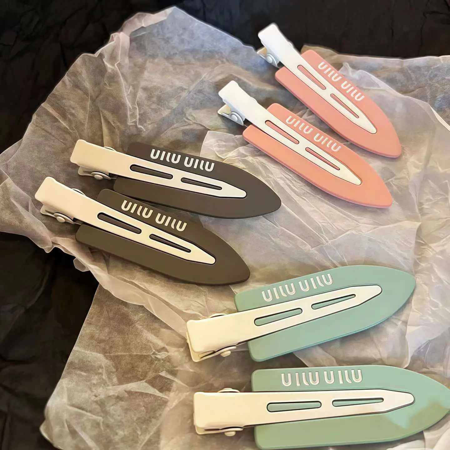 French Cut Hair Clips Multi Color Small Fragrance