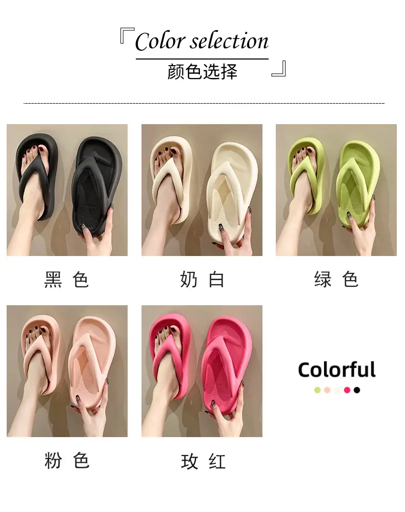 Thick-Soled Flip-Flops for Women with a Stepping-On-Clouds Feel, Summer 2026 New Model, Non-Slip Outdoor Beach Sandals for Women — feature 10