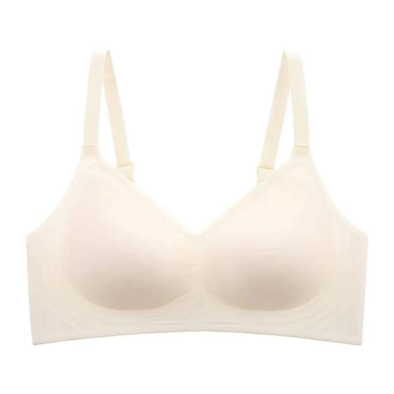 Seamless jelly nude underwear women's adjustable soft support breast collection anti-sagging wireless super soft thin bra