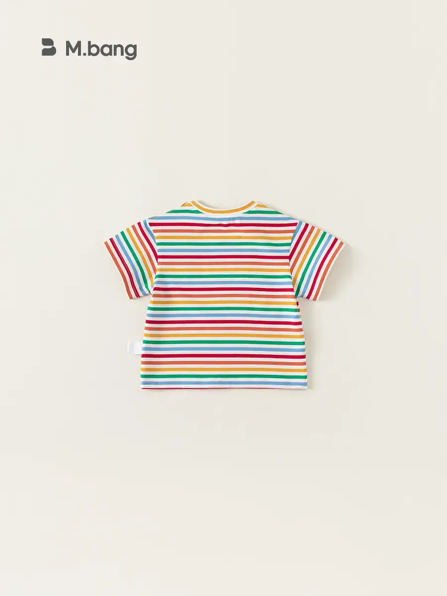 Kids Striped T-Shirt Boys Girls Summer New - Image 5