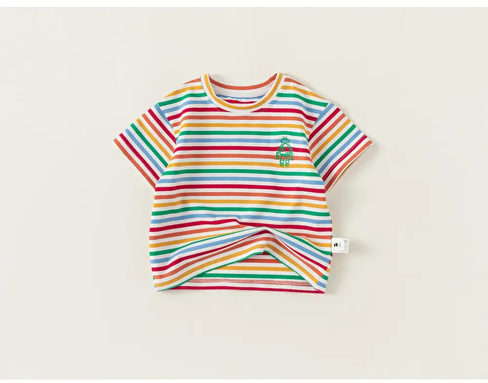 Kids Striped T-Shirt Boys Girls Summer New — feature 11