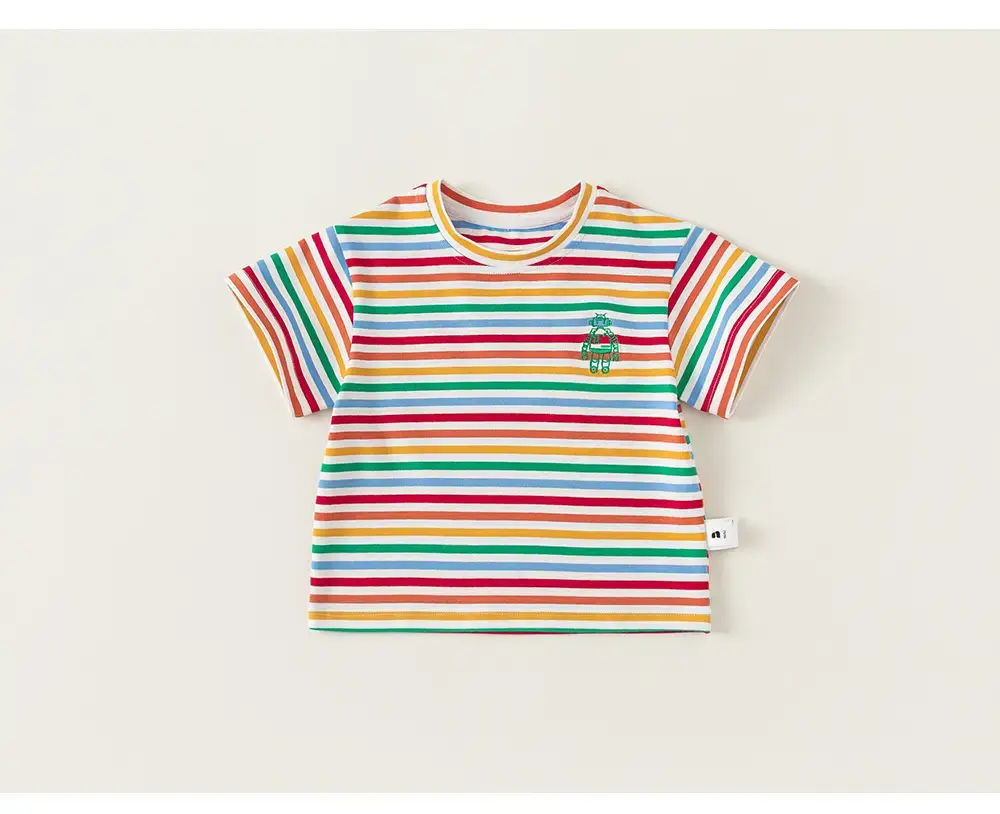 Kids Striped T-Shirt Boys Girls Summer New — feature 12