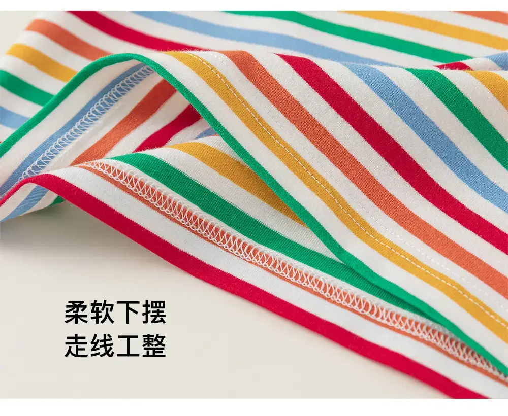 Kids Striped T-Shirt Boys Girls Summer New — feature 7