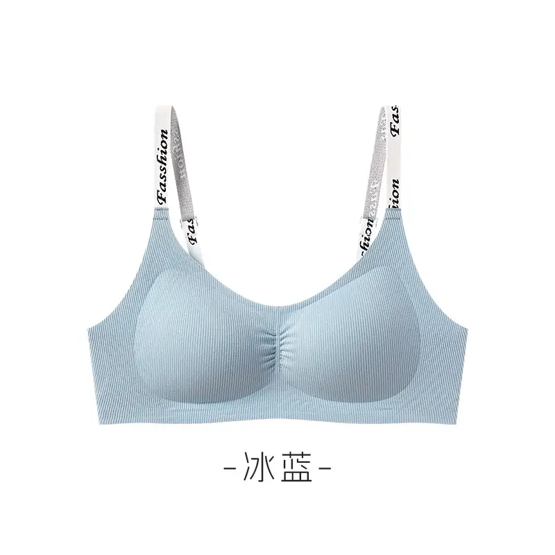 Rovo Seamless Push-Up Bra with Fixed Cups, Anti-Sagging, Thin Style for Autumn and Winter, Minimizes Large Busts, Wireless Bra