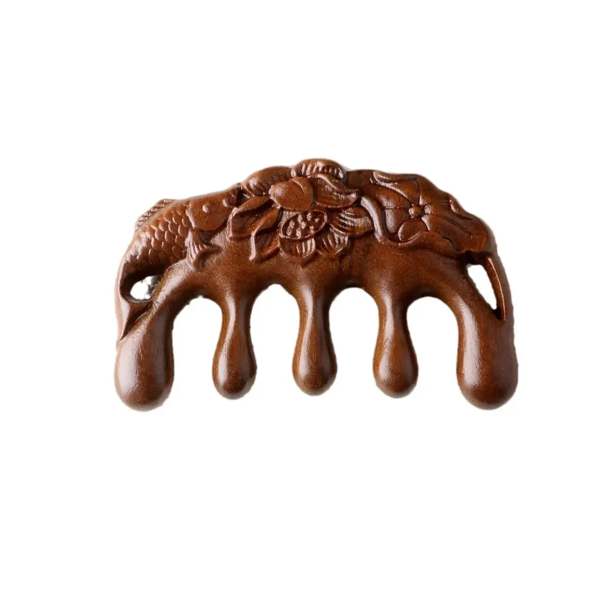 Golden Silk Lotus Fish Scalp Massage Comb