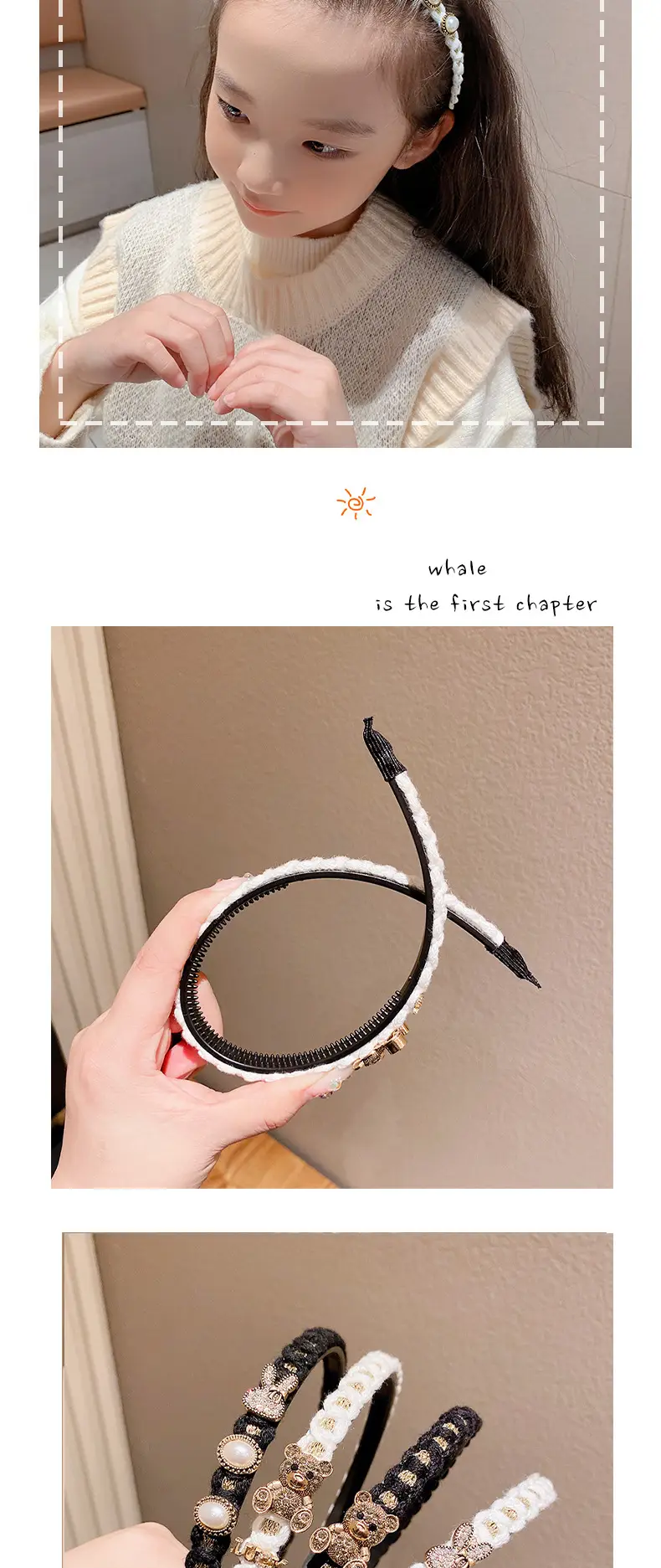 Pink Rabbit Headband for Girls Anti-Slip Hair Clip — feature 5