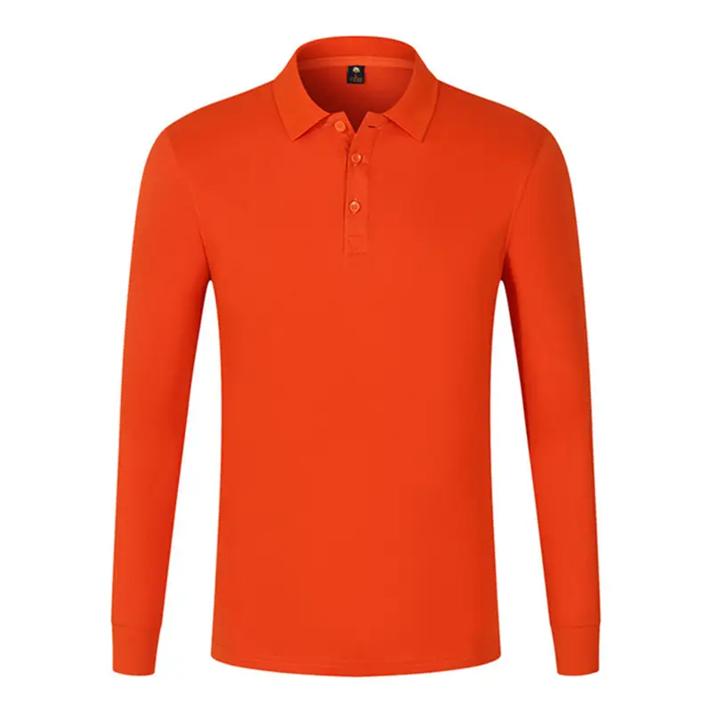 Men Navy Combed Cotton Polo Shirt Solid Color - Image 4