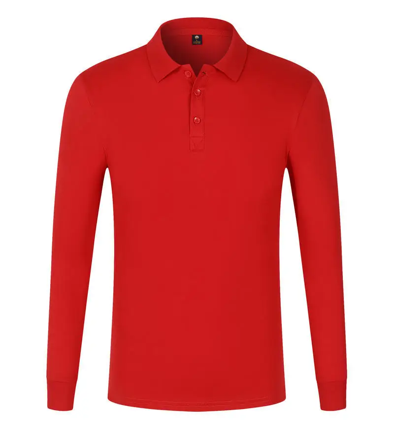 Men Navy Combed Cotton Polo Shirt Solid Color - Image 6