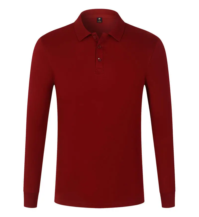 Men Navy Combed Cotton Polo Shirt Solid Color - Image 8