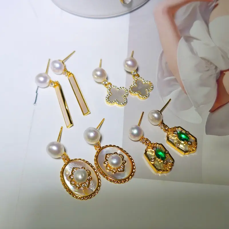 S925 Silver Pearl Butterfly Earrings Wholesale - Image 12