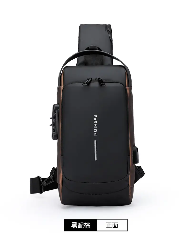 Men's Anti-Theft Diagonal Shoulder Bag Black — feature 26