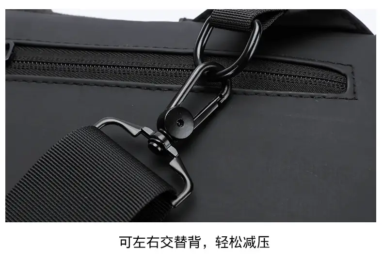 Men's Anti-Theft Diagonal Shoulder Bag Black — feature 33