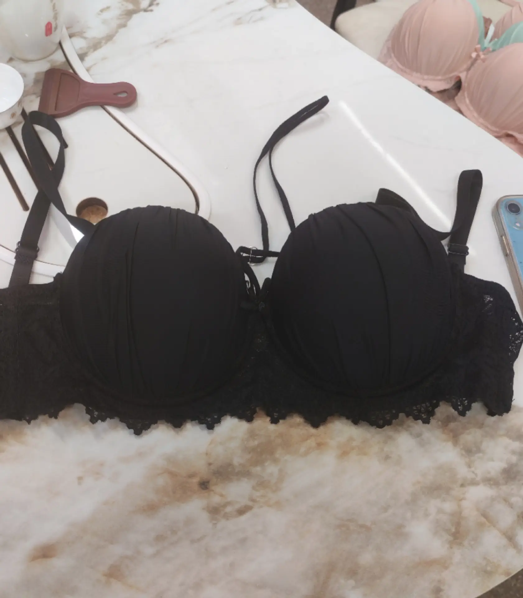 Cross-Border Knitted Push-Up Bra Underwire Brown — feature 29