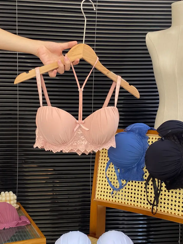 Cross-Border Knitted Push-Up Bra Underwire Brown — feature 3