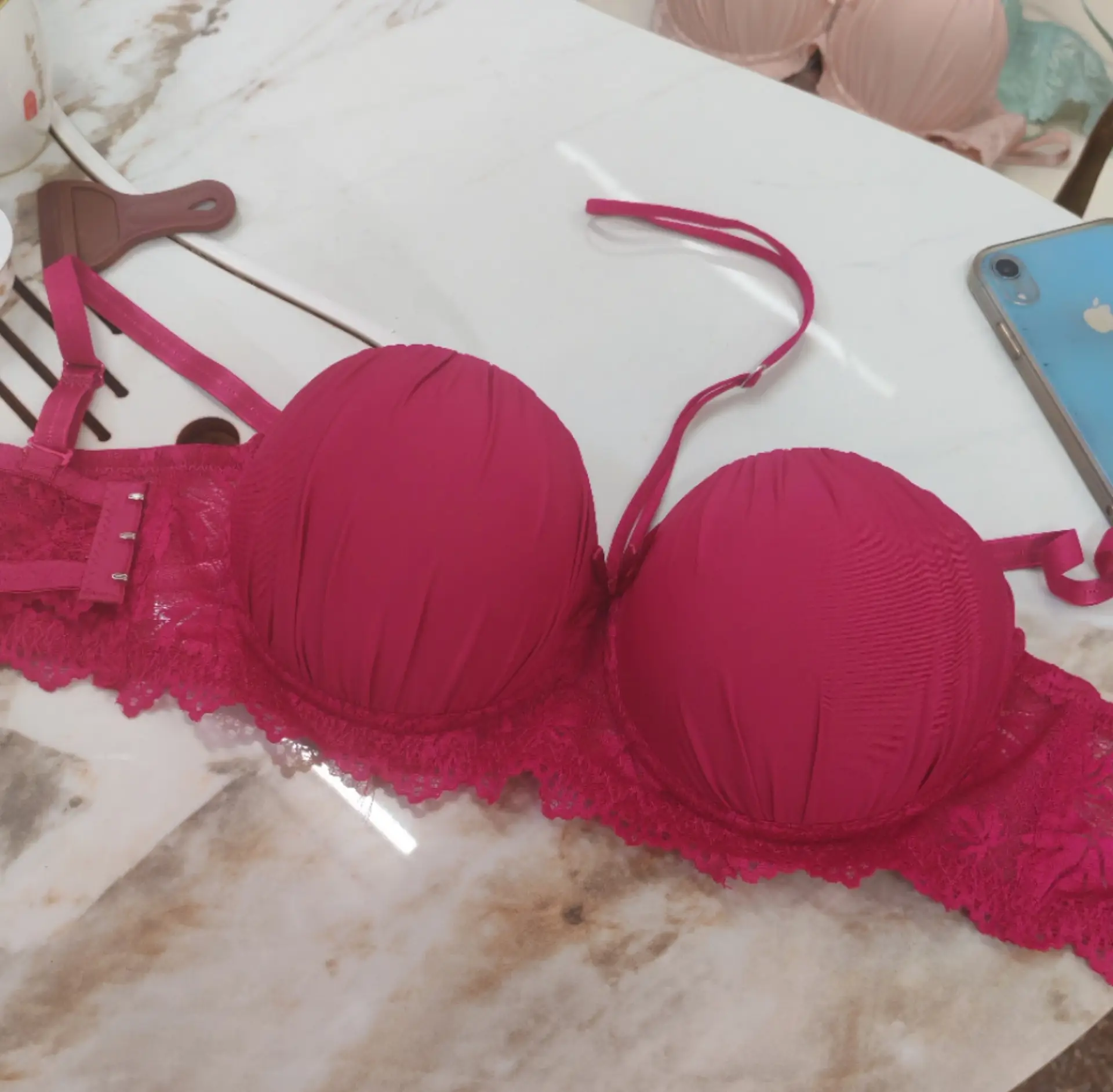 Cross-Border Knitted Push-Up Bra Underwire Brown — feature 30