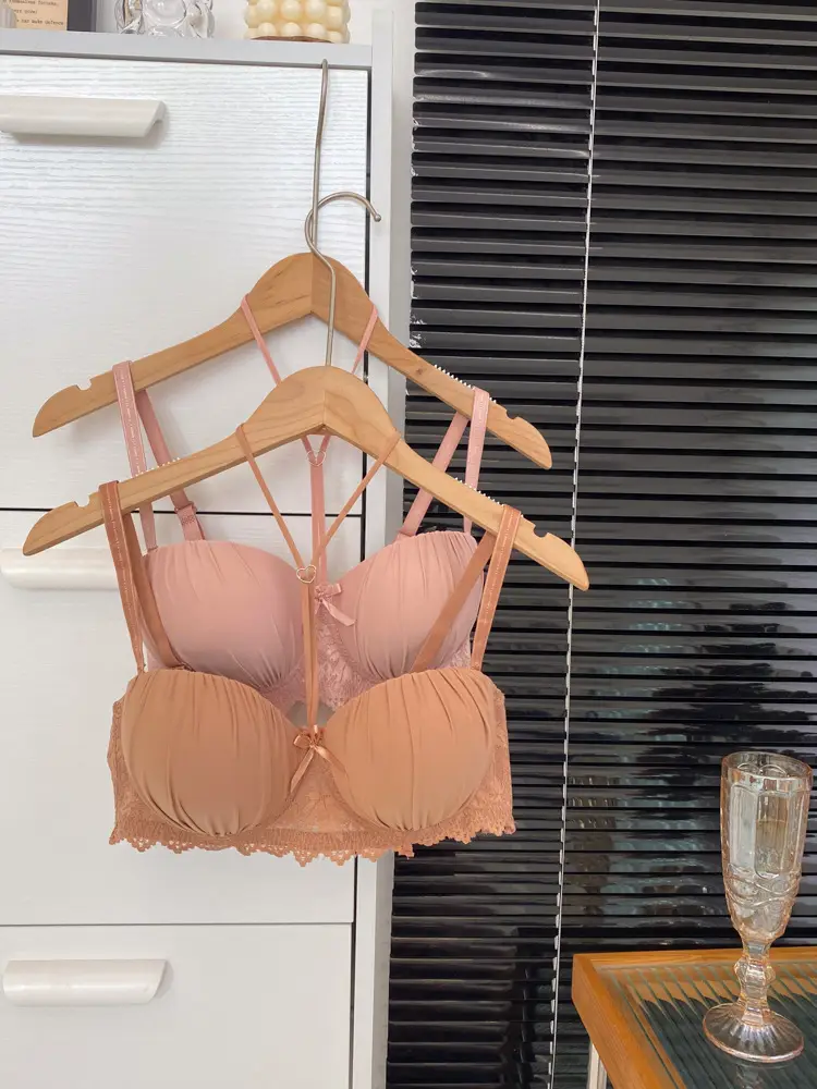 Cross-Border Knitted Push-Up Bra Underwire Brown — feature 4