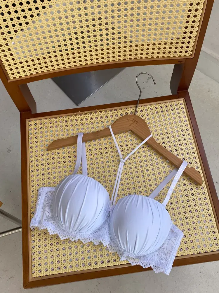 Cross-Border Knitted Push-Up Bra Underwire Brown - Image 6
