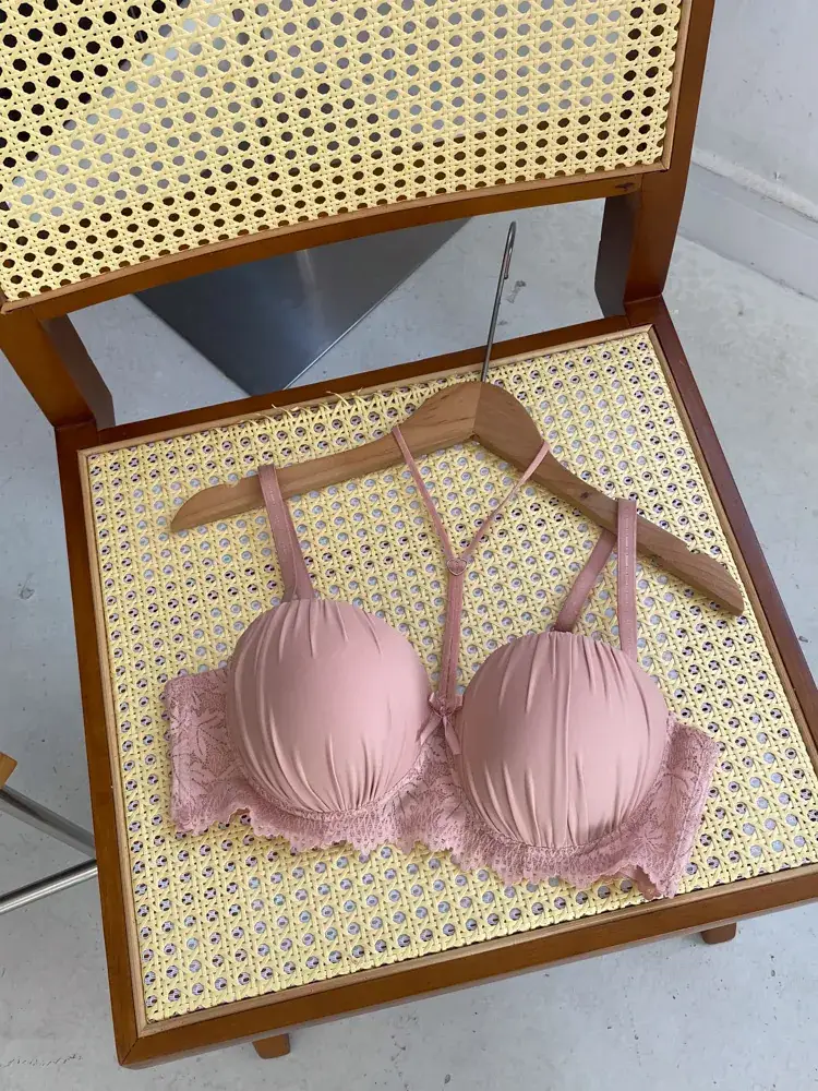 Cross-Border Knitted Push-Up Bra Underwire Brown - Image 8