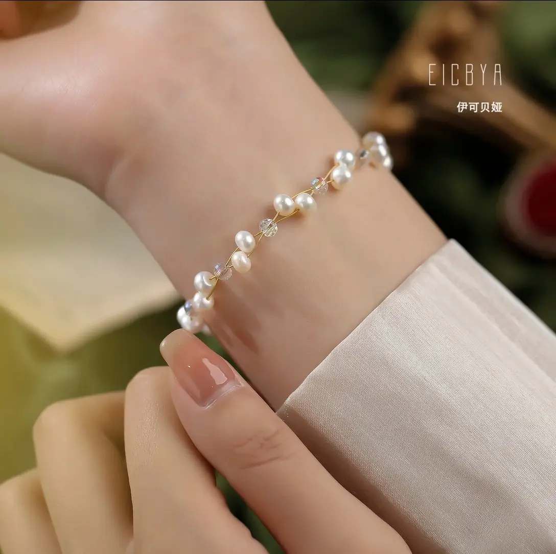 Natural Pearl Bracelet with Starling Design - Image 3