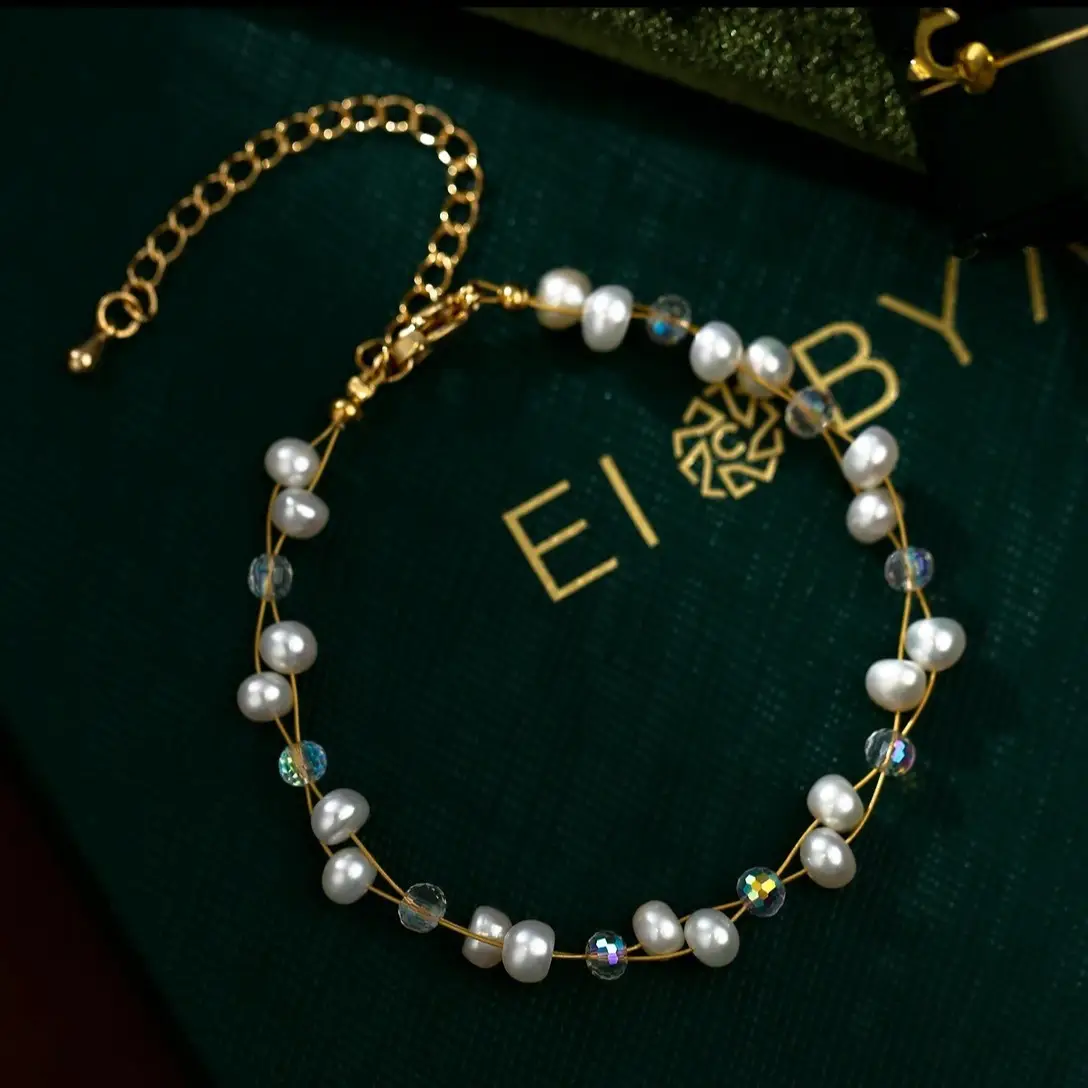 Natural Pearl Bracelet with Starling Design - Image 5
