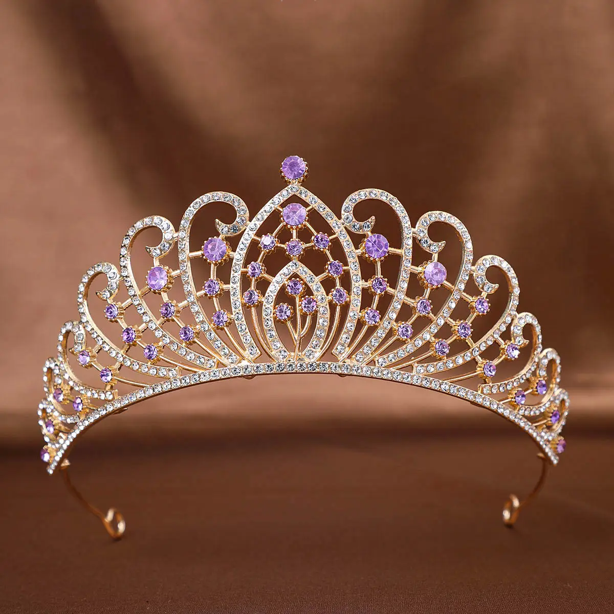Full Diamond Crown Princess Hair Accessory for Weddings