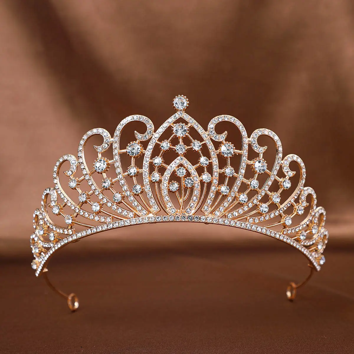 Full Diamond Crown Princess Hair Accessory for Weddings — feature 4