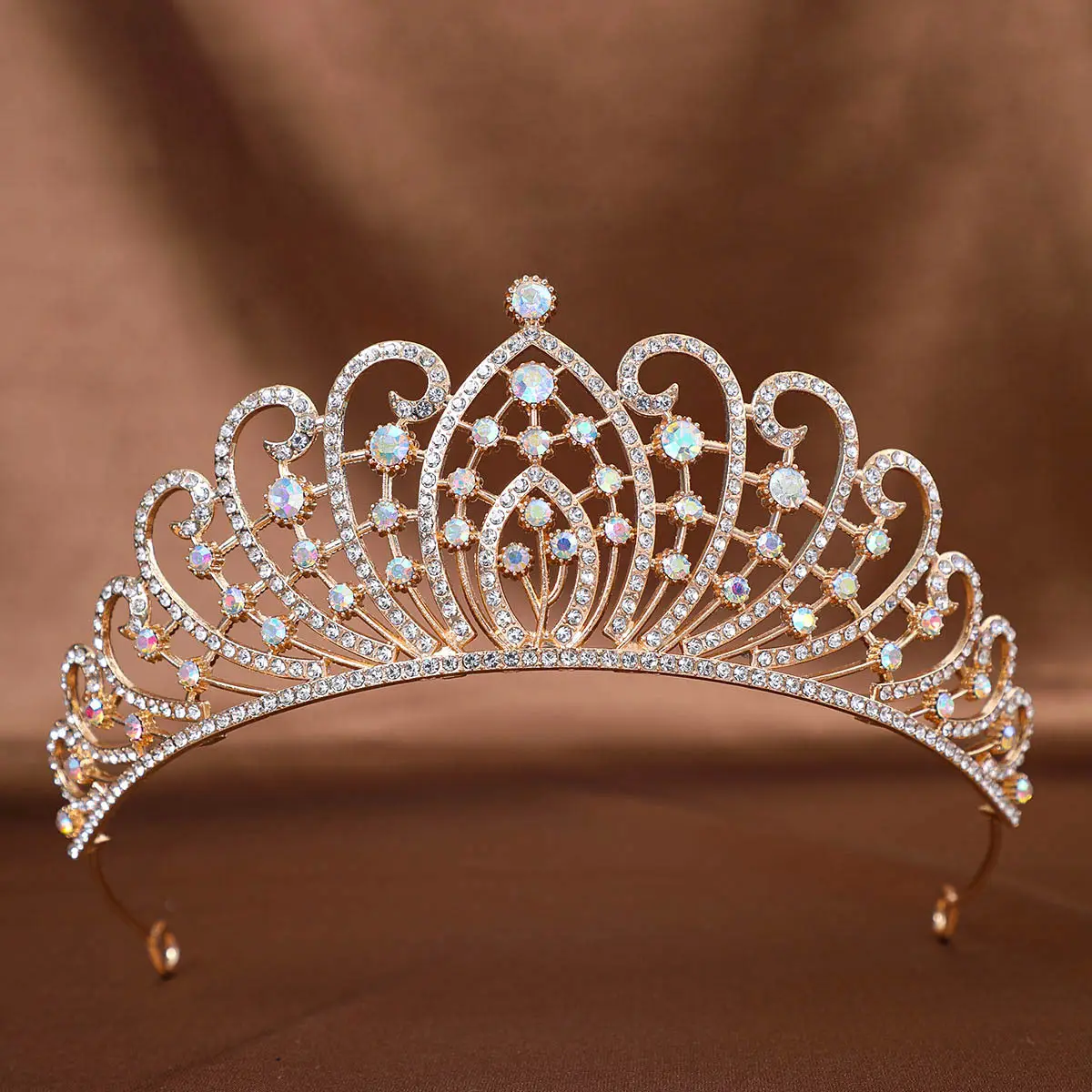 Full Diamond Crown Princess Hair Accessory for Weddings — feature 5