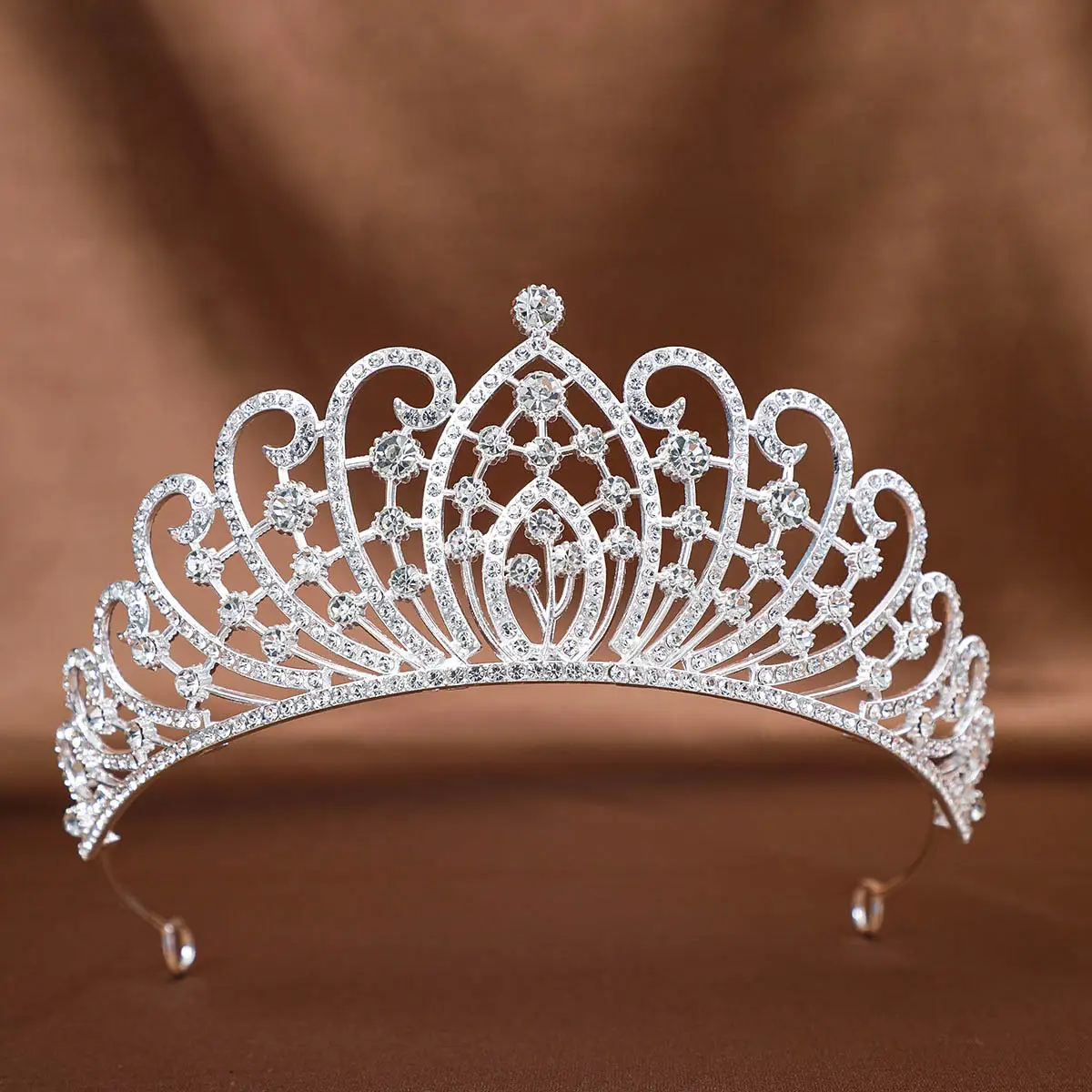 Full Diamond Crown Princess Hair Accessory for Weddings