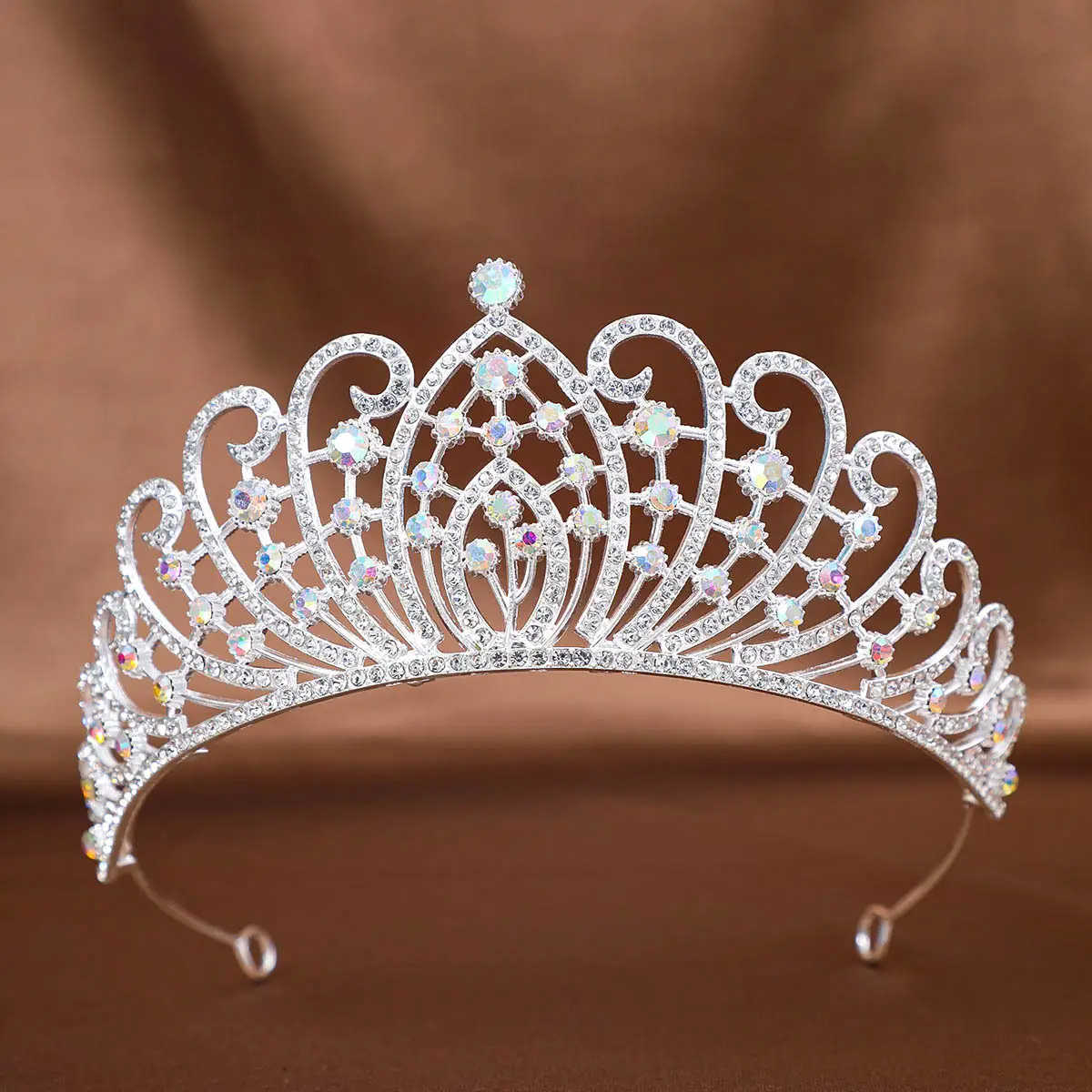 Full Diamond Crown Princess Hair Accessory for Weddings