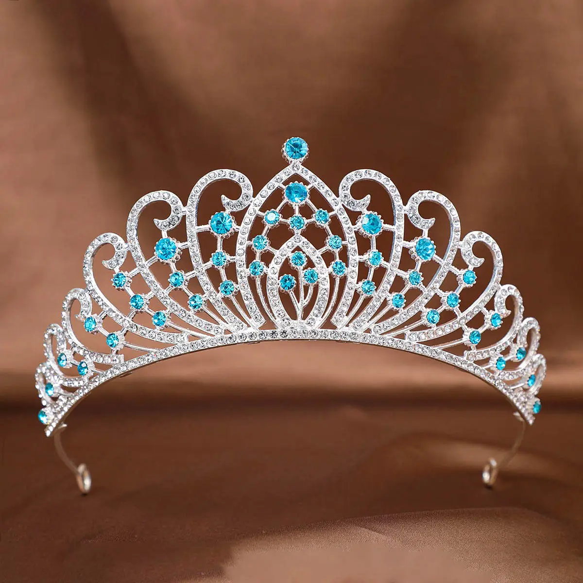 Full Diamond Crown Princess Hair Accessory for Weddings