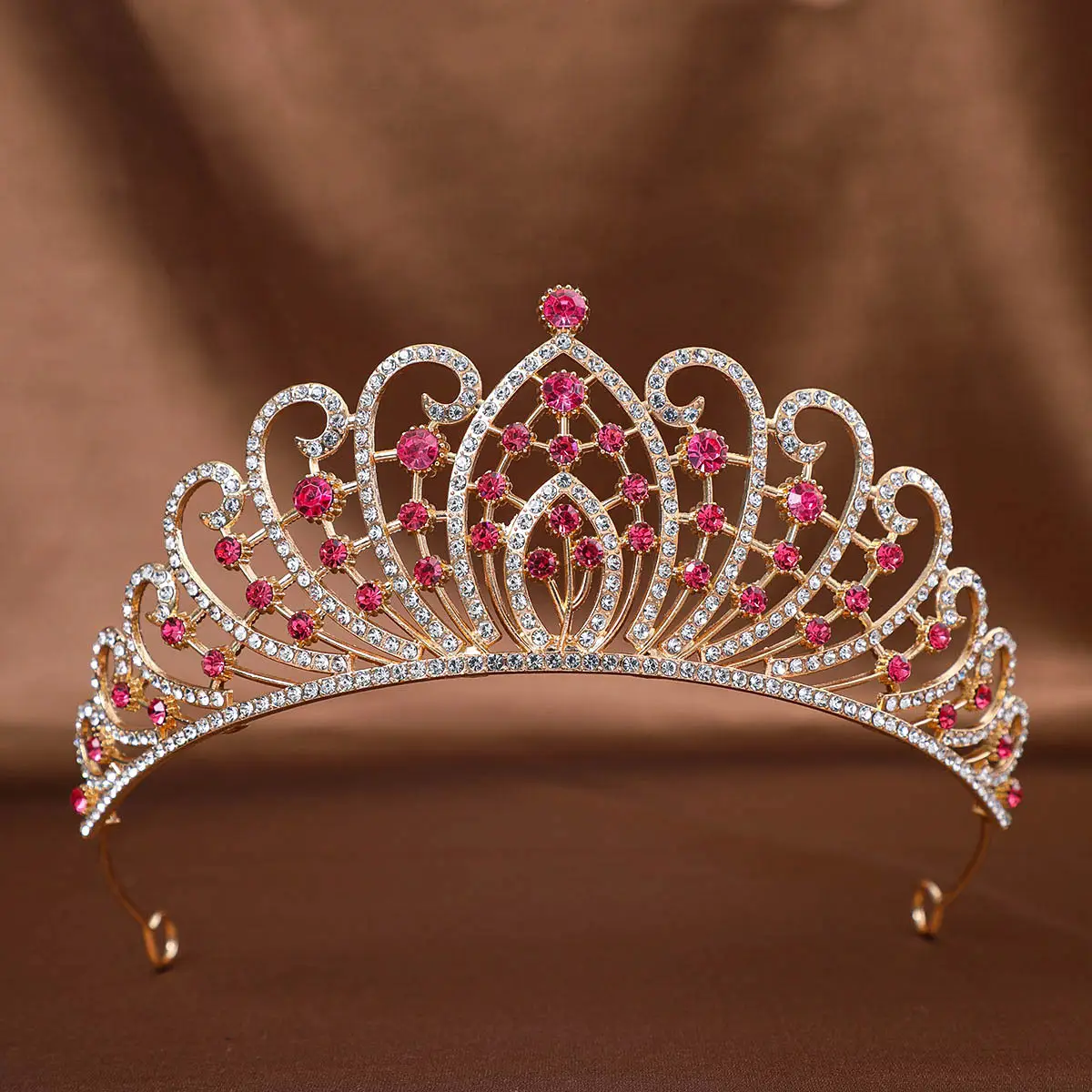 Full Diamond Crown Princess Hair Accessory for Weddings