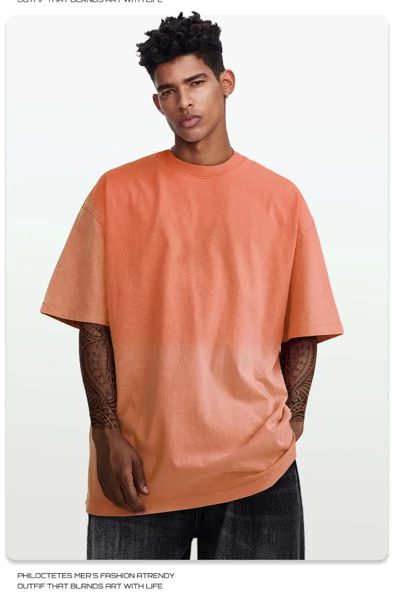 Men Women Aqua Blue Gradient Oversize T-Shirt — feature 12