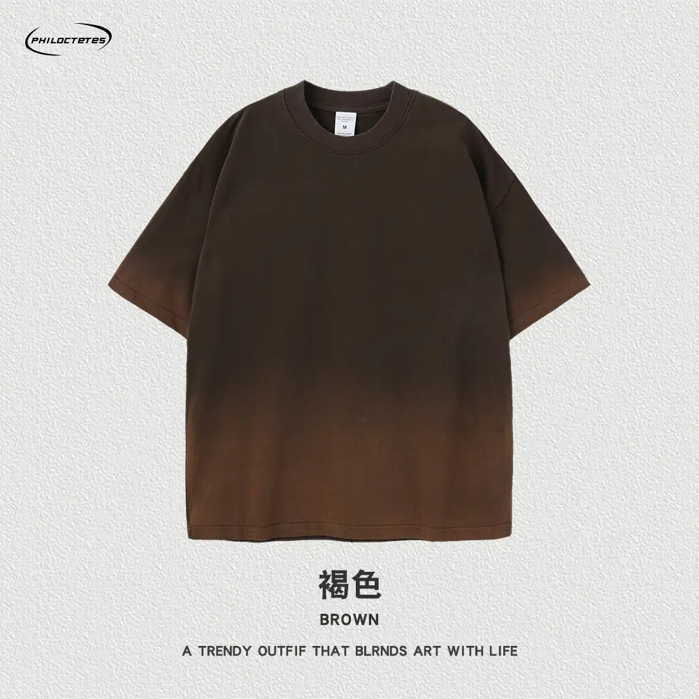 Men Women Aqua Blue Gradient Oversize T-Shirt - Image 2