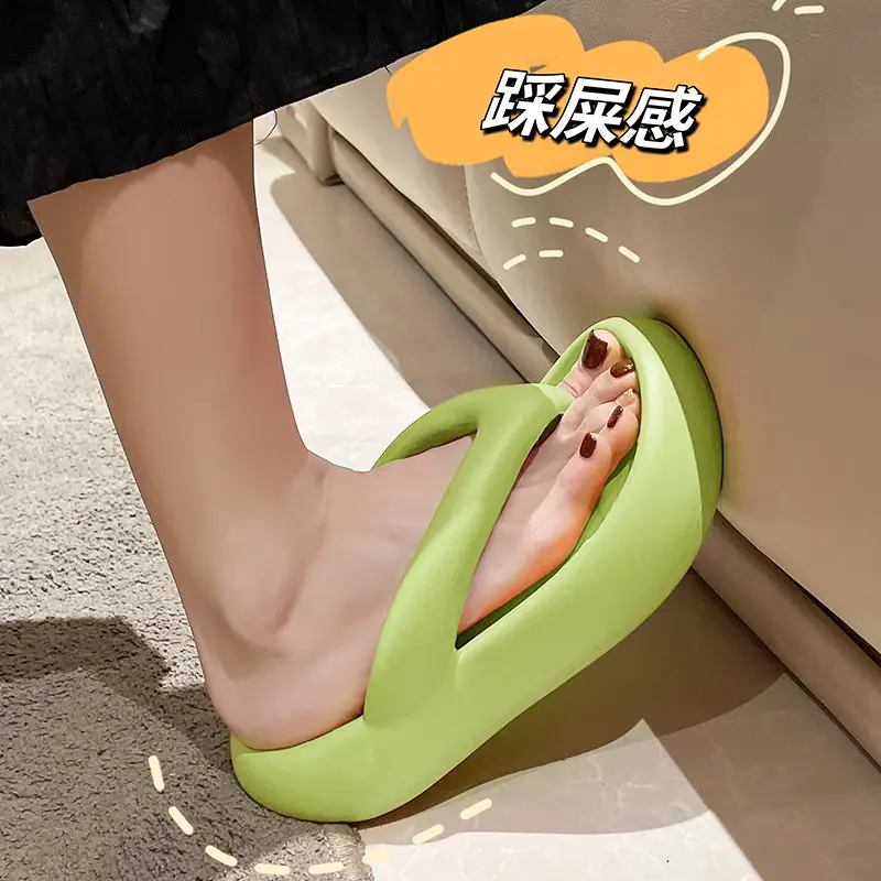 2026 Green Flip-Flops Thick Soft Sandals for Women - Image 6