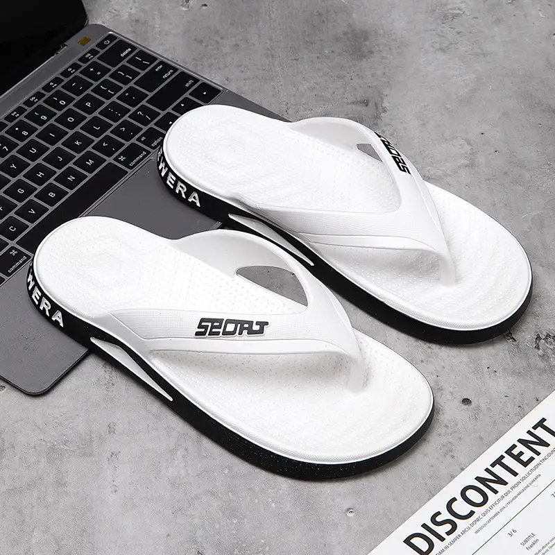 Simple New flip flops men's summer slippers students Korean style outdoor non-slip flip-flops plywood shoes beach shoes - Image 7