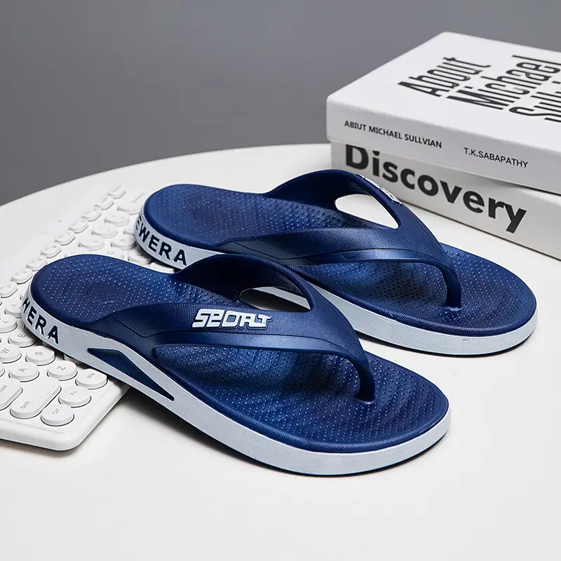 Simple New flip flops men's summer slippers students Korean style outdoor non-slip flip-flops plywood shoes beach shoes - Image 8