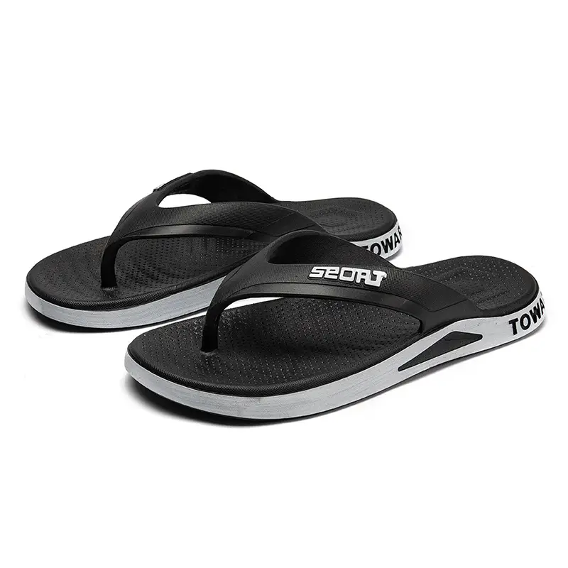 Simple New flip flops men's summer slippers students Korean style outdoor non-slip flip-flops plywood shoes beach shoes - Image 9