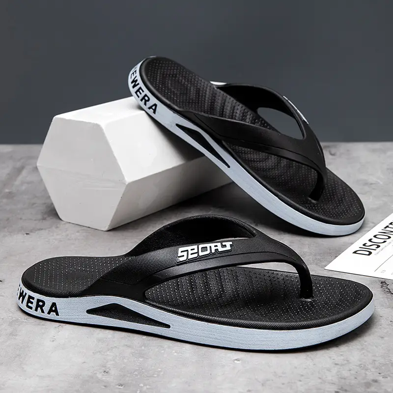 Simple New flip flops men's summer slippers students Korean style outdoor non-slip flip-flops plywood shoes beach shoes - Image 3
