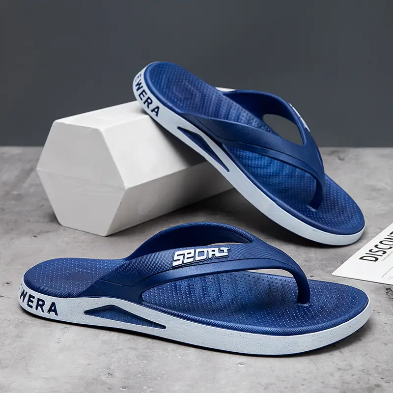 Simple New flip flops men's summer slippers students Korean style outdoor non-slip flip-flops plywood shoes beach shoes - Image 4