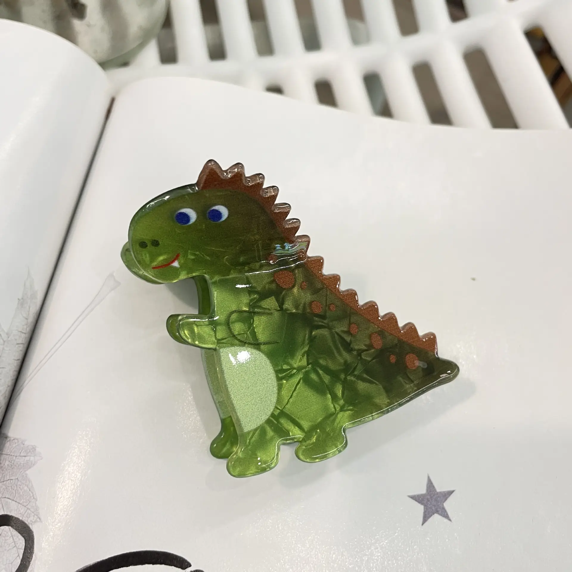 Acrylic Dinosaur Hair Clip for Girls - Image 2