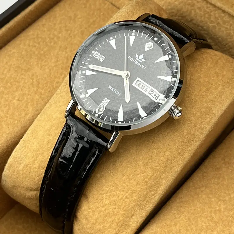 Women's Watch TikTok live hot sale Milan strap fashion simple thin double calendar Diamond-embedded waterproof Korean style women's — feature 10