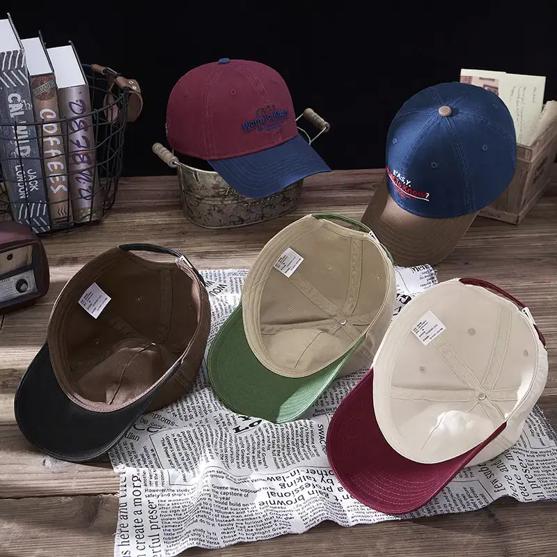 Men Korean Embroidered Baseball Cap with Curved Brim - Image 12