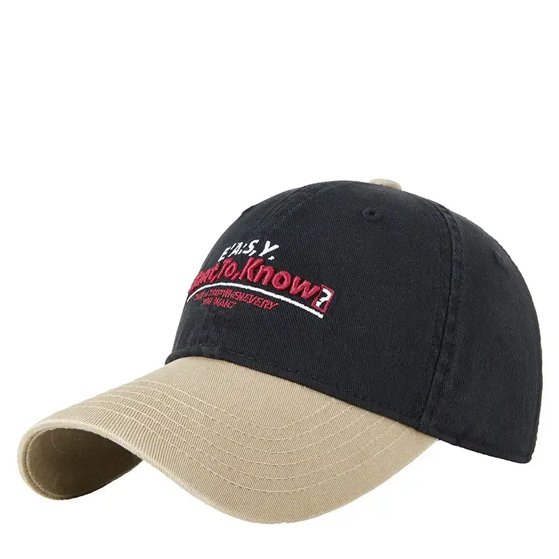 Men Korean Embroidered Baseball Cap with Curved Brim - Image 14