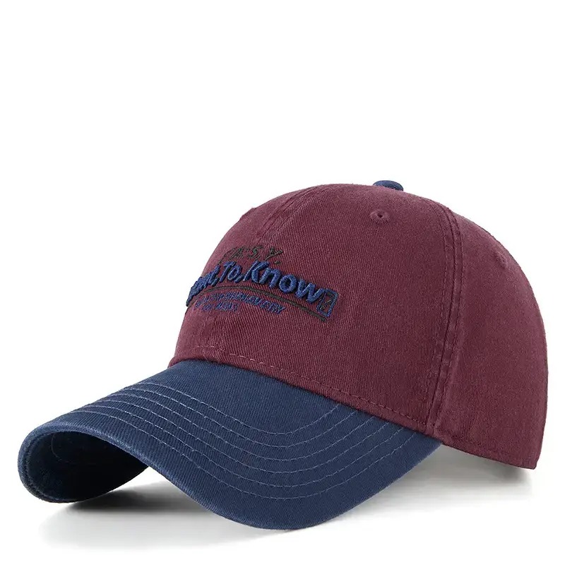 Men Korean Embroidered Baseball Cap with Curved Brim - Image 4
